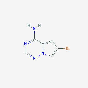 molecular formula C6H5BrN4 B1526617 6-Bromopyrrolo[2,1-F][1,2,4]triazin-4-amine CAS No. 937047-06-8