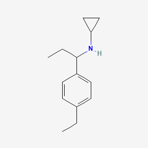 molecular formula C14H21N B15266170 N-[1-(4-ethylphenyl)propyl]cyclopropanamine 