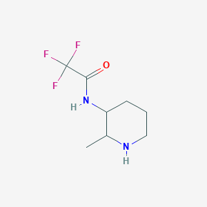 molecular formula C8H13F3N2O B15266175 2,2,2-Trifluoro-N-[2-methylpiperidin-3-yl]acetamide 