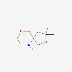 molecular formula C9H17NO2 B15266190 3,3-Dimethyl-2,9-dioxa-6-azaspiro[4.5]decane 