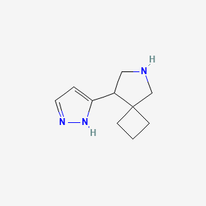 molecular formula C10H15N3 B15266199 8-(1H-Pyrazol-3-yl)-6-azaspiro[3.4]octane 