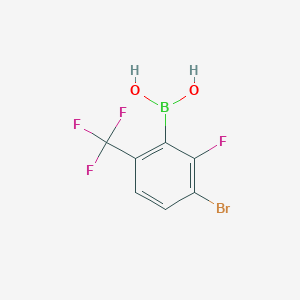 molecular formula C7H4BBrF4O2 B1526620 3-Bromo-2-fluoro-6-(trifluoromethyl)phenylboronic acid CAS No. 1451392-89-4