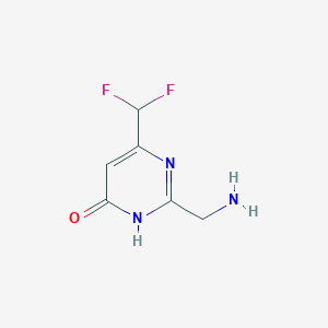 molecular formula C6H7F2N3O B15266206 2-(Aminomethyl)-6-(difluoromethyl)-3,4-dihydropyrimidin-4-one 