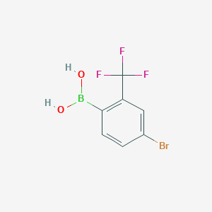 molecular formula C7H5BBrF3O2 B1526622 4-Bromo-2-(trifluoromethyl)phenylboronic acid CAS No. 1394346-22-5