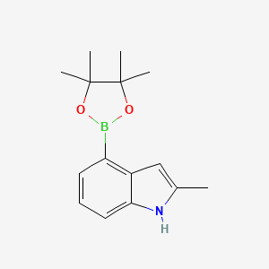B1526623 2-methyl-4-(tetramethyl-1,3,2-dioxaborolan-2-yl)-1H-indole CAS No. 955979-22-3
