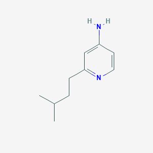 molecular formula C10H16N2 B15266233 2-(3-Methylbutyl)pyridin-4-amine 