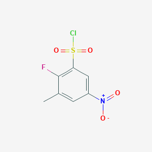 2-Fluoro-3-methyl-5-nitrobenzene-1-sulfonyl chloride