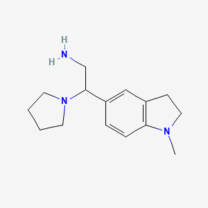 molecular formula C15H23N3 B15266242 2-(1-Methyl-2,3-dihydro-1H-indol-5-YL)-2-(pyrrolidin-1-YL)ethan-1-amine 