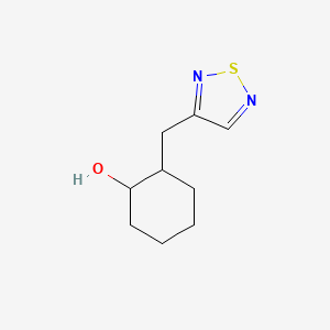 molecular formula C9H14N2OS B15266244 2-(1,2,5-Thiadiazol-3-ylmethyl)cyclohexan-1-ol 