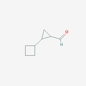 molecular formula C8H12O B15266252 2-Cyclobutylcyclopropane-1-carbaldehyde 