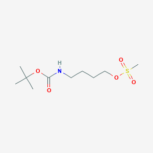 molecular formula C10H21NO5S B1526627 4-[(tert-Butoxycarbonyl)amino]butyl methanesulfonate CAS No. 174626-25-6
