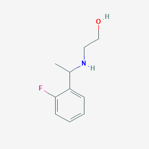 molecular formula C10H14FNO B15266276 2-{[1-(2-Fluorophenyl)ethyl]amino}ethan-1-ol 