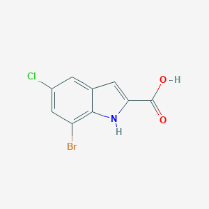 molecular formula C9H5BrClNO2 B152663 7-bromo-5-chloro-1H-indole-2-carboxylic acid CAS No. 952959-39-6