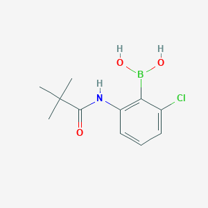 molecular formula C11H15BClNO3 B1526632 2-(tert-Butylcarbonylamino)-6-chlorophenylboronic acid CAS No. 1451390-83-2