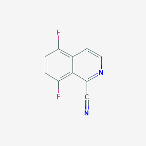 molecular formula C10H4F2N2 B15266331 5,8-Difluoroisoquinoline-1-carbonitrile 