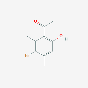 molecular formula C10H11BrO2 B15266338 1-(3-Bromo-6-hydroxy-2,4-dimethylphenyl)ethan-1-one 