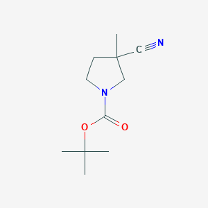 molecular formula C11H18N2O2 B1526634 Tert-butyl 3-cyano-3-methylpyrrolidine-1-carboxylate CAS No. 1228537-69-6