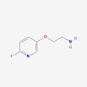 molecular formula C7H9IN2O B15266355 5-(2-Aminoethoxy)-2-iodopyridine 