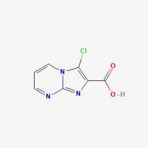 molecular formula C7H4ClN3O2 B15266370 3-Chloroimidazo[1,2-a]pyrimidine-2-carboxylic acid 