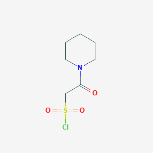 molecular formula C7H12ClNO3S B15266375 2-Oxo-2-(piperidin-1-yl)ethane-1-sulfonyl chloride 