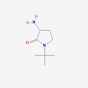 molecular formula C8H16N2O B15266420 3-Amino-1-tert-butylpyrrolidin-2-one 