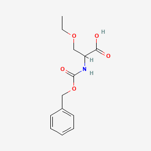 molecular formula C13H17NO5 B15266429 2-([(Benzyloxy)carbonyl]amino)-3-ethoxypropanoic acid 