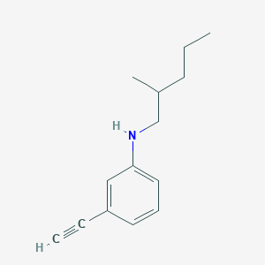 molecular formula C14H19N B15266437 3-ethynyl-N-(2-methylpentyl)aniline 