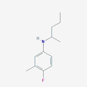 molecular formula C12H18FN B15266474 4-fluoro-3-methyl-N-(pentan-2-yl)aniline 