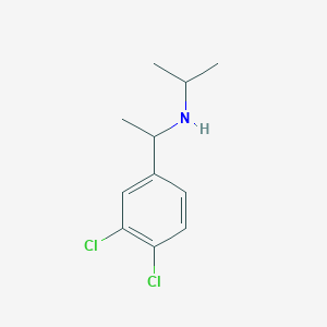 molecular formula C11H15Cl2N B15266486 [1-(3,4-Dichlorophenyl)ethyl](propan-2-yl)amine 