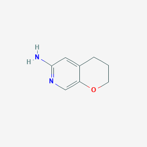 molecular formula C8H10N2O B15266499 2H,3H,4H-Pyrano[2,3-c]pyridin-6-amine 