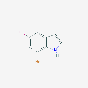 molecular formula C8H5BrFN B152665 7-溴-5-氟-1H-吲哚 CAS No. 408355-23-7