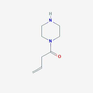 molecular formula C8H14N2O B15266506 1-(Piperazin-1-yl)but-3-en-1-one 