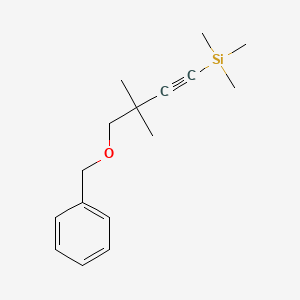 Benzene, [[[2,2-dimethyl-4-(trimethylsilyl)-3-butyn-1-yl]oxy]methyl]-