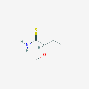 molecular formula C6H13NOS B15266513 2-Methoxy-3-methylbutanethioamide 