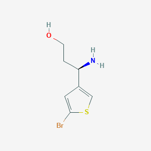 molecular formula C7H10BrNOS B15266519 (3R)-3-Amino-3-(5-bromo(3-thienyl))propan-1-OL 