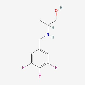 molecular formula C10H12F3NO B15266528 2-{[(3,4,5-Trifluorophenyl)methyl]amino}propan-1-ol 