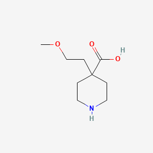 molecular formula C9H17NO3 B15266541 4-(2-Methoxyethyl)piperidine-4-carboxylic acid 