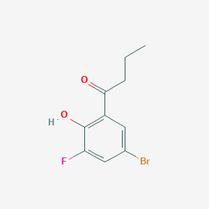 molecular formula C10H10BrFO2 B15266552 1-(5-Bromo-3-fluoro-2-hydroxyphenyl)butan-1-one 