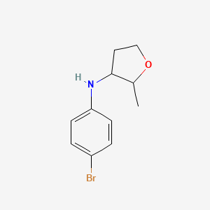 molecular formula C11H14BrNO B15266593 N-(4-bromophenyl)-2-methyloxolan-3-amine 