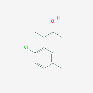 molecular formula C11H15ClO B15266594 3-(2-Chloro-5-methylphenyl)butan-2-ol 