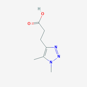 molecular formula C7H11N3O2 B15266606 3-(Dimethyl-1H-1,2,3-triazol-4-yl)propanoic acid 