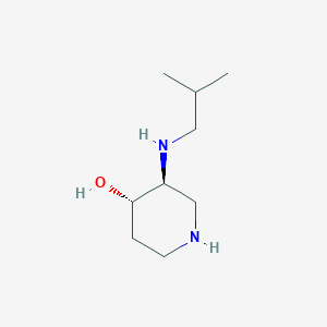 molecular formula C9H20N2O B15266608 (3S,4S)-3-[(2-Methylpropyl)amino]piperidin-4-ol 