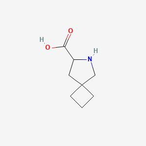 molecular formula C8H13NO2 B15266612 6-Azaspiro[3.4]octane-7-carboxylic acid 