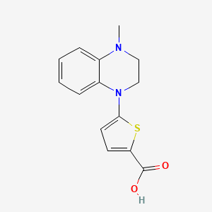 molecular formula C14H14N2O2S B15266628 5-(4-Methyl-1,2,3,4-tetrahydroquinoxalin-1-yl)thiophene-2-carboxylic acid 