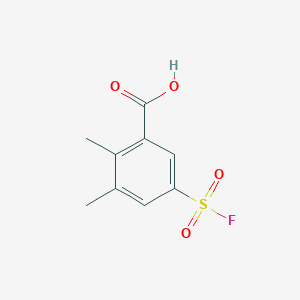 molecular formula C9H9FO4S B15266637 5-(Fluorosulfonyl)-2,3-dimethylbenzoic acid 