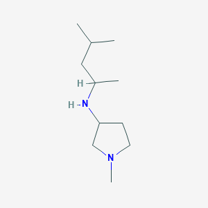 molecular formula C11H24N2 B15266642 1-methyl-N-(4-methylpentan-2-yl)pyrrolidin-3-amine 
