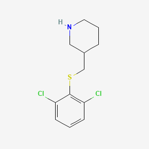 molecular formula C12H15Cl2NS B15266650 3-(2,6-Dichloro-phenylsulfanylmethyl)-piperidine 