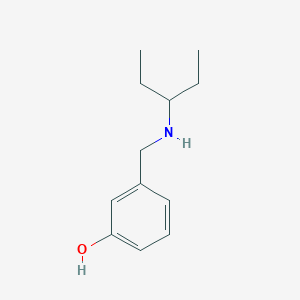 molecular formula C12H19NO B15266674 3-{[(Pentan-3-yl)amino]methyl}phenol 