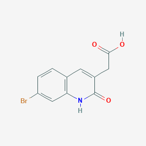 molecular formula C11H8BrNO3 B15266684 2-(7-Bromo-2-hydroxyquinolin-3-yl)acetic acid 