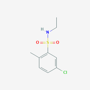 molecular formula C9H12ClNO2S B15266693 5-Chloro-N-ethyl-2-methylbenzene-1-sulfonamide 